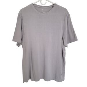 Cremieux Gray T-Shirt Short Sleeve Large Cotton Classic Casual Mens Crewneck